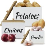 Organize Your Kitchen With A Wooden Potato And Onion Storage Bin