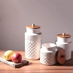 Organize Your Kitchen With Ceramic Storage Jars With Wooden Lids