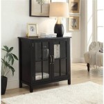 Versatile And Stylish – Black Storage Cabinet With Glass Doors